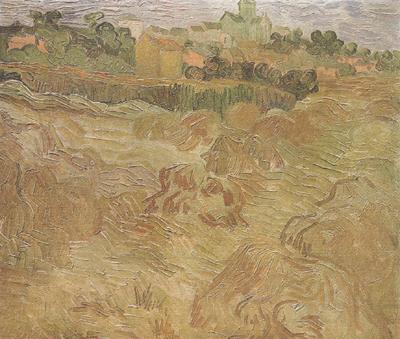 Vincent Van Gogh Wheat Fields with Auvers in the Background (nn04) Norge oil painting art